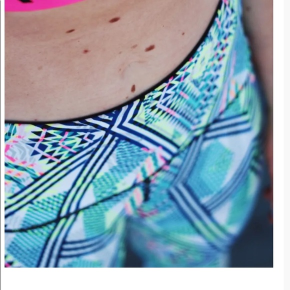 Victoria’s Secret VSX Aztec Geometric Print Pattern Knockout Tights Leggings S - Picture 3 of 9